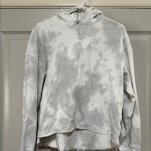 Gray Tie-Dye Women's Hoodie Sweater